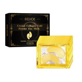 EELHOE Collagen Gold Eye Mask Moisturizing Care, Firming Eye Lines, Eye Patches, Staying Up Late, Dark Circles, Eye Bags (Option: 2pcs)